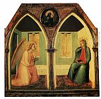 Pietro Paintings - The Annunciation by Pietro Lorenzetti